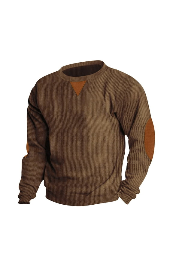 Mens Corduroy Shirt with Elbow Patches Button Up Mock Neck Long Sleeve Sweaters Mens Corduroy Shirt Lapel Collar Button Up Pullover Mock Neck Long Sleeve Sweaters Polo Sweatshirts with Elbow Patches