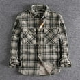 thumbnail image 1 of Mens Corduroy-Shirts with Pockets Long Sleeve Button-Down Collar T-Shirts Boys Vintage Plaid Printed Slim-Fit Lapel Going-Out Tees Tops, 1 of 8