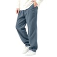 thumbnail image 1 of Mens Corduroy Workout Sweatpants High Waisted Fashion Walking Solid Color Pants with Pockets Loose Fit Casual Lounge Jogger Trousers, 1 of 6