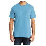 MAFOOSE Mens Core Blend Cotton/Polyester Pocket Tee Aquatic Blue Small