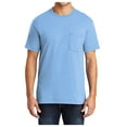 thumbnail image 1 of Men's Core Blend Cotton/Polyester Pocket Tee Light Blue 6X-Large, 1 of 4