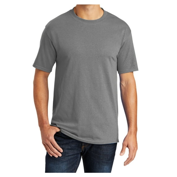 Mens Core Blend Cotton/Polyester Tee Shirt Medium Grey 5XL