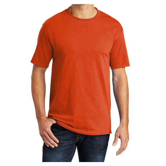 Mens Core Blend Cotton/Polyester Tee Shirt Orange 2XL