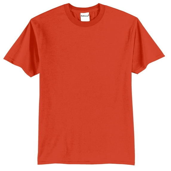 Mens Core Blend Cotton/Polyester Tee Shirt Orange S
