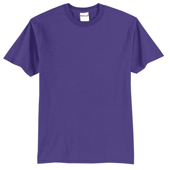 Mens Core Blend Cotton/Polyester Tee Shirt Purple 5XL