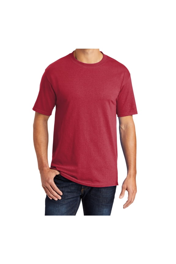 Mens Core Blend Cotton/Polyester Tee Shirt Red XL