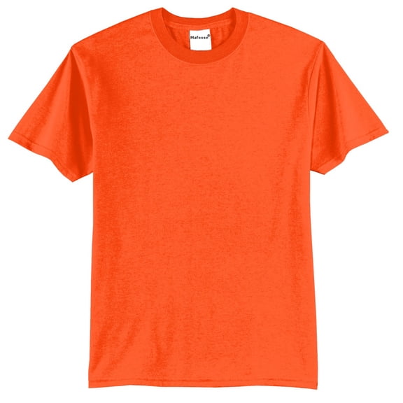 Mens Core Blend Cotton/Polyester Tee Shirt Safety Orange L