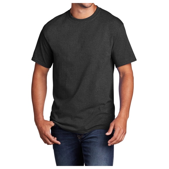 Mens Core Cotton Male T-Shirts Black Heather 3XL