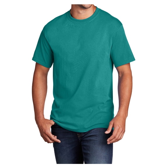 Mens Core Cotton Male T-Shirts Bright Aqua M