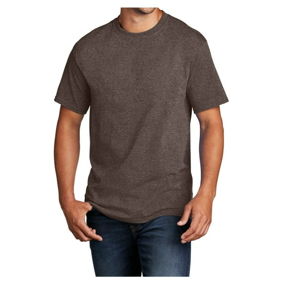 Mens Core Cotton Male T-Shirts Heather Dark Chocolate Brown XL