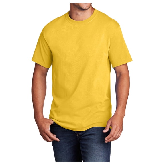 Mens Core Cotton Male T-Shirts Lemon Yellow L