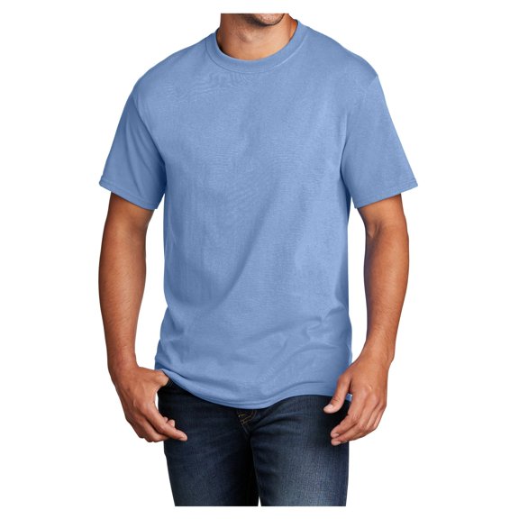Mens Core Cotton Male T-Shirts Light Blue 2XL