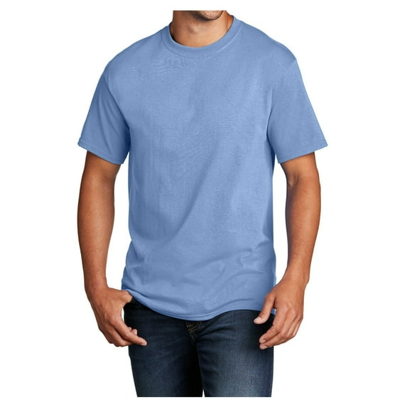 Mens Core Cotton Male T-Shirts Light Blue M