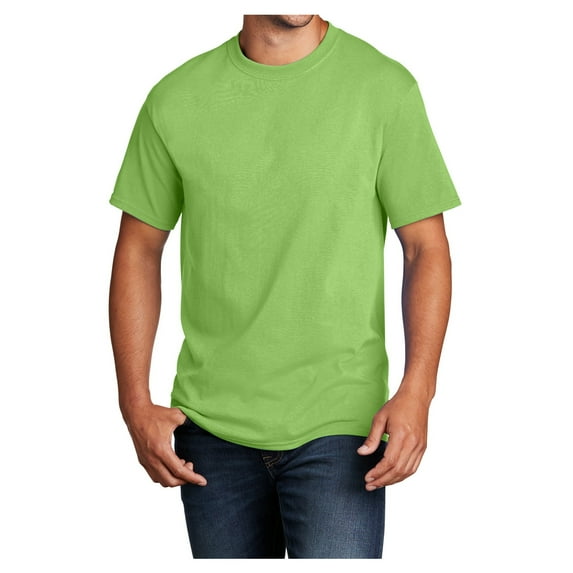 Mens Core Cotton Male T-Shirts Lime S