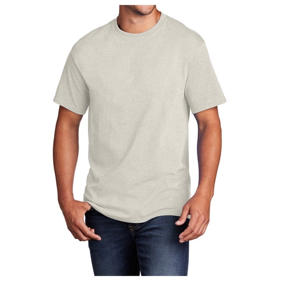 Mens Core Cotton Male T-Shirts Oatmeal Heather L