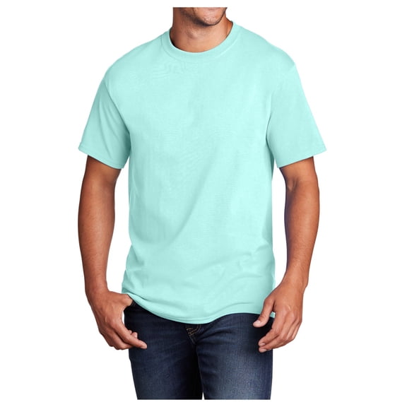 Mens Core Cotton Male T-Shirts True Celadon 6XL