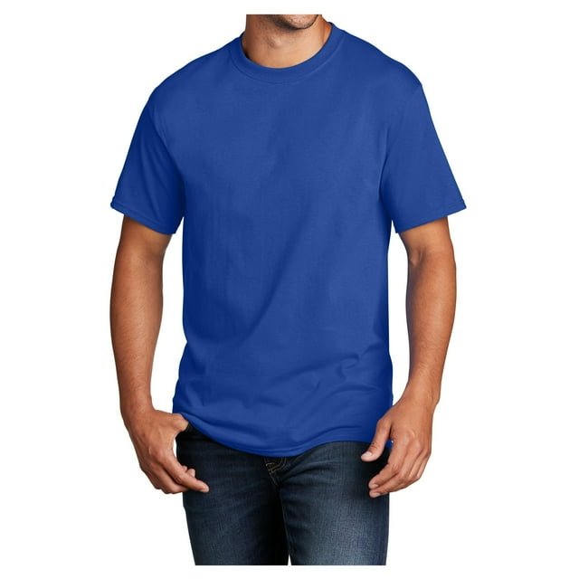 Mens Core Cotton Male T-Shirts True Royal 3XL