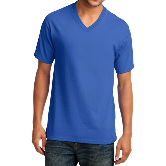 Mens Core Cotton V-Neck Tee Royal S