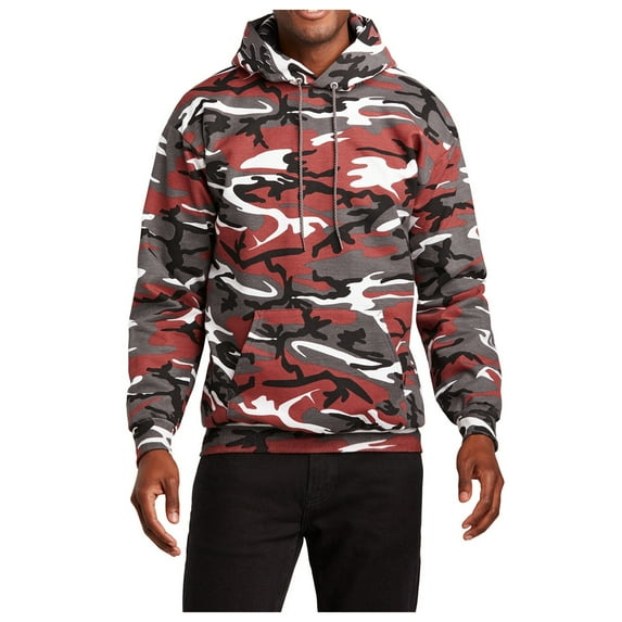 Mafoose Men's Core Fleece Classic Camo Pullover Hooded Sweatshirt Red Camo 3XL