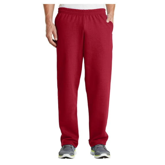 Mens Core Fleece Classic Cotton/Poly fleece Sweatpant with Pockets Red XL