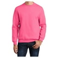 thumbnail image 1 of Mens Core Fleece Classic Crewneck Cotton/Poly fleece Sweatshirt Neon Pink 2XL, 1 of 6