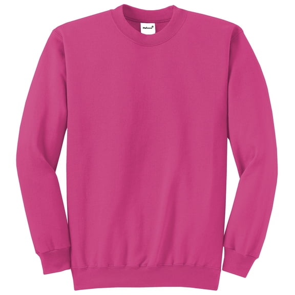 Mens Core Fleece Classic Crewneck Cotton/Poly fleece Sweatshirt Sangria L