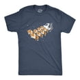 thumbnail image 1 of Mens Corgi Sleigh T Shirt Funny Christmas Santa Claus Dog Tee Graphic Tees, 1 of 7