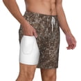 thumbnail image 1 of Mens Corps Camouflage Swimming Trunks with Compression Liner Beach Quick Dry Swim Shorts, 1 of 6