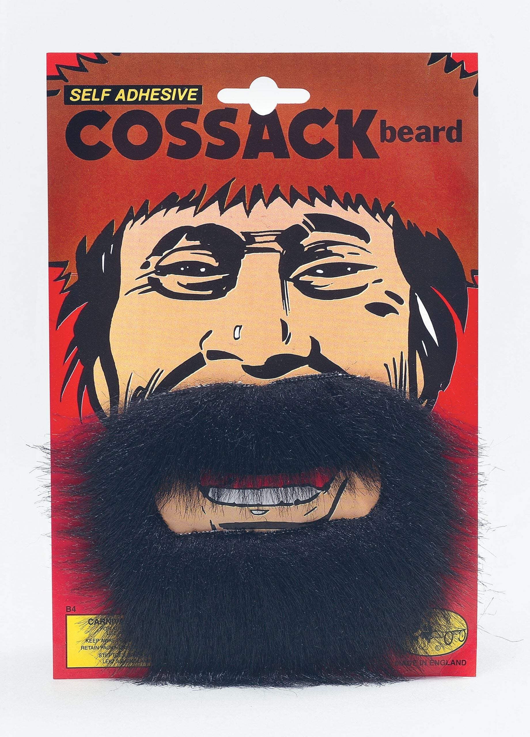 Mens Cossack Beard Black Moustaches and Beards Male Halloween Costume