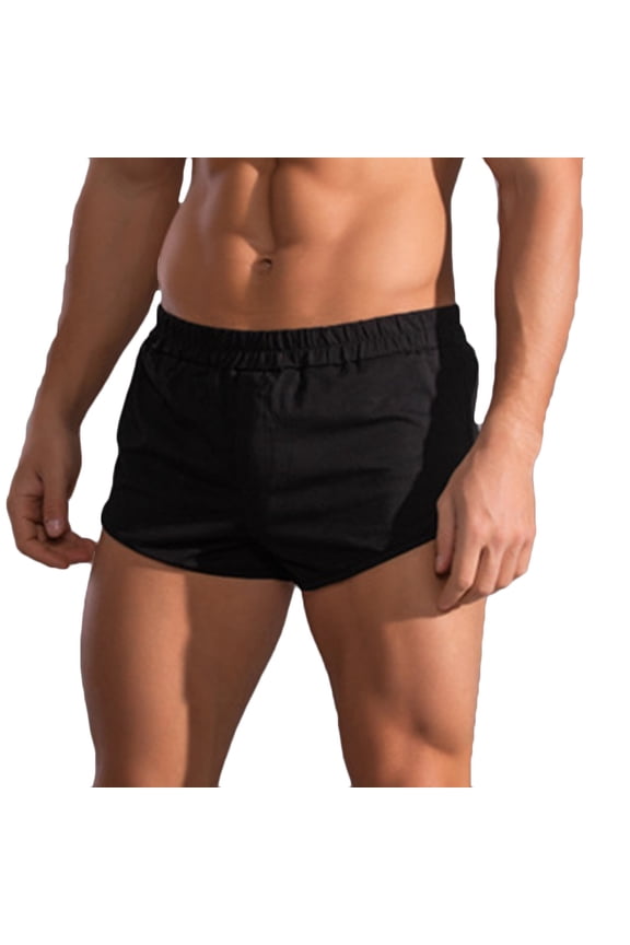 Mens Cotton 3 Inch Workout Shorts Elastic Waist High Stretch Comfort Training Shorts Summer Lightweight Running Shorts