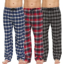 OGLCCG Men's Flannel Pajama Pants Cotton Plaid Lounge Soft Warm Fleece ...