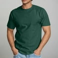 thumbnail image 1 of Mens Cotton-Blend T-Shirts S-4X Big & Tall Short Sleeve Tees Tops Plus Size Crewneck Solid Stretchy Pullover Slim Athletic Workout Tshirts, 1 of 8