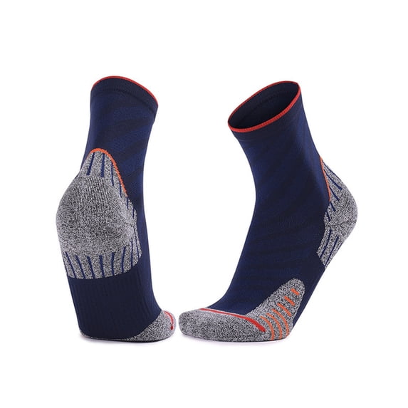Mens Cotton Crew Socks Moisture-Wicking Casual Color Block Stretchy Slim Non-Slip Breathable Athletic Workout Cycling Running Ankle Boot Sock