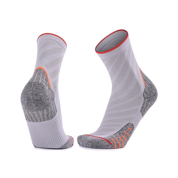 Mens Cotton Crew Socks Moisture-Wicking Casual Color Block Stretchy Slim Non-Slip Breathable Athletic Workout Cycling Running Ankle Boot Sock