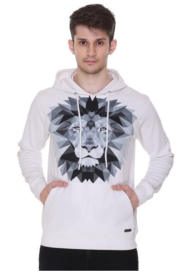 Mens Cotton Fleece Hooded Sweatshirt