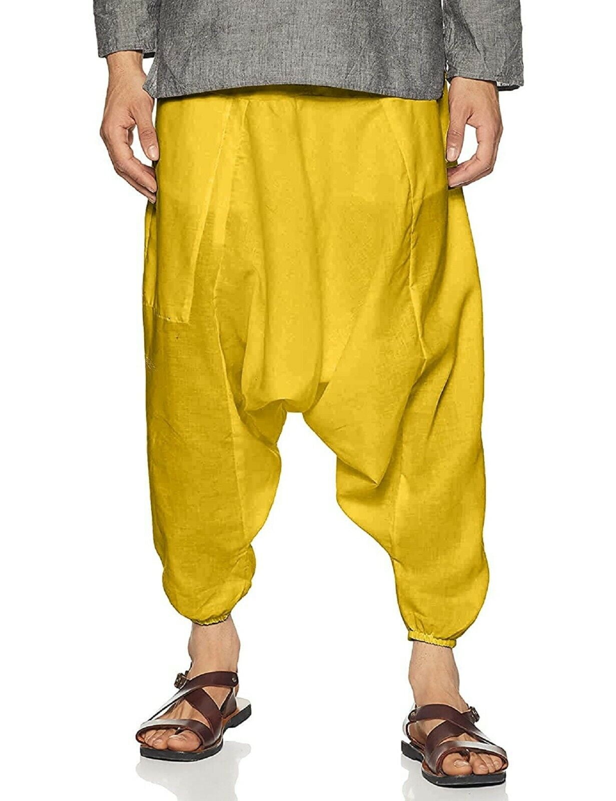 Mens Cotton Free Size Yoga Pants Lounge Pants Sleepwear Pyjama's Harem pants