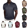 thumbnail image 1 of Mens Cotton Golf Shirt Short Sleeve Knit Jacquard Golf Polo Shirts for Men Moisture Wicking Performance Quick Dry Polo Shirts White, 1 of 7