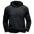 thumbnail image 1 of Mens Cotton Hoodie Pullover Fashion Sweatshirts Long Sleeve Casual Lightweight Athletic Hooded Sport Gym Solid Top, 1 of 7
