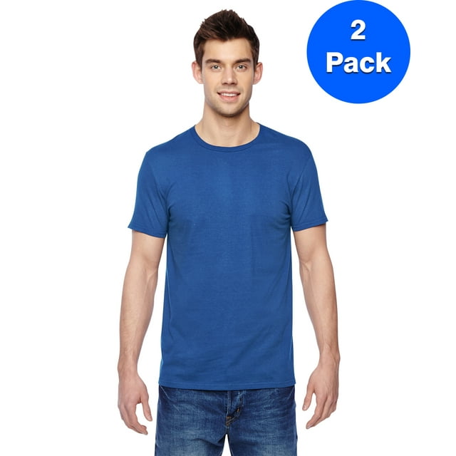 Mens Cotton Jersey Crew T-Shirt SF45R (2 PACK)