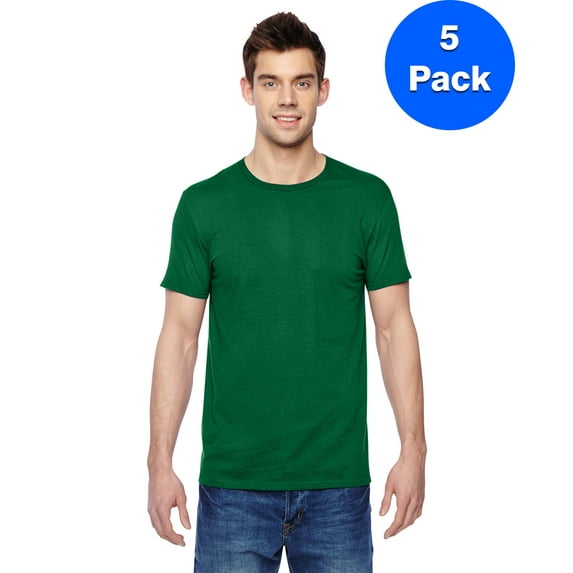 Mens Cotton Jersey Crew T-Shirt SF45R (5 PACK)