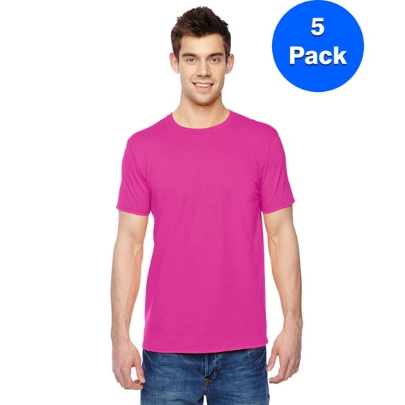 Mens Cotton Jersey Crew T-Shirt SF45R (5 PACK)