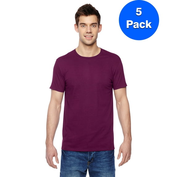 Mens Cotton Jersey Crew T-Shirt SF45R (5 PACK)