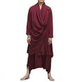 thumbnail image 1 of Mens Cotton Kung Fu Yoga Cotton Linen Long Tops Pants Sets Traditional Tang Suits, 1 of 16