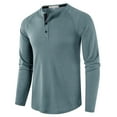 thumbnail image 1 of Mens Cotton Muscle Slim Fitted Sport Henley T-Shirt Men's Muscle Henley Shirts Button V-Neck Waffle T Shirts Casual Long Sleeve Workout Muscle Athletic Tees with Pocket Lightweight Fashion T-Shirt, 1 of 5