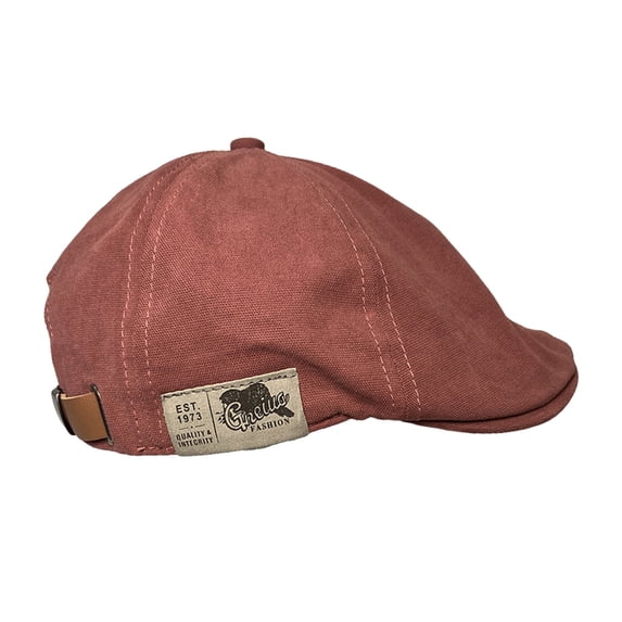 Mens Cotton Newsboy Hat Adjustable Soft Fit Flat Cap for Men | Adjustable Straps, for Driving Hunting Outdoor Golf for All-Season