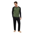 thumbnail image 1 of Mens Cotton Pajama Sets Long Sleeve Sleepwear for Men 2 Piece Mens Loungewear Sets with Pocket, Sizes S-XXL, 1 of 12