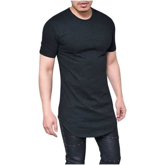 Mens Cotton T Shirts Crew Neck Short Sleeve Tee Casual Workout Basic Tees Clothes Pullover Outfits