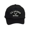thumbnail image 1 of Mens Cotton US Air Force Twill Golf Cap - Snapback Cap with Rope, Retired Wings Black, 1 of 2