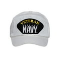 thumbnail image 1 of Mens Cotton US Navy Twill Golf Cap - Snapback Cap with Rope, Americas Navy Veteran White, 1 of 2