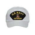 thumbnail image 1 of Mens Cotton US Navy Twill Golf Cap - Snapback Cap with Rope, Veteran White, 1 of 2